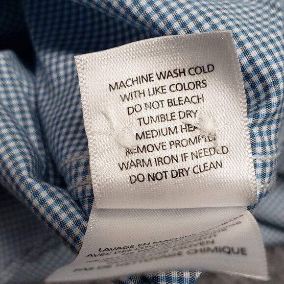 UNTUCKit Hildalgo WF Shirt Mens 3XL Blue Check Long Sleeve Button Up Cotton New - Picture 7 of 10